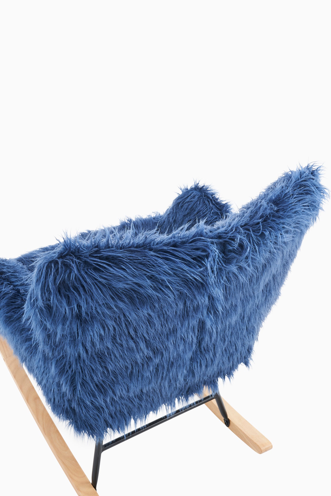 Rocking Chair Nursery, Solid Wood Legs Reading Chair blue-primary living space-sponge-modern-rocking