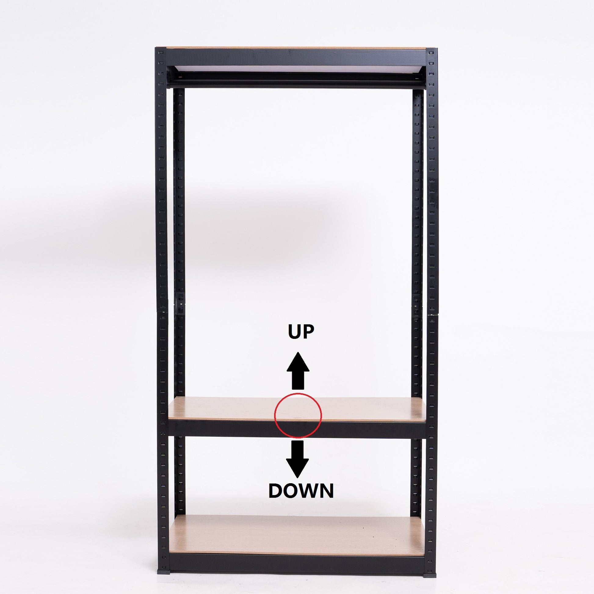 Heavy Duty Clothing Garment Rack, Freestanding Clothing Rack, Portable Closet Wardrobe With 1 Adjustable Wire Shelves 1 Clothe Rod For Hanging Clothes, Black Black Metal