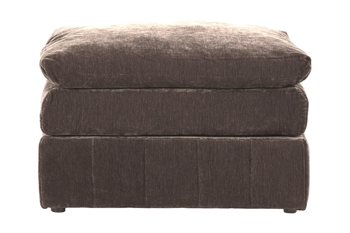 Contemporary 1Pc Ottoman Modular Chair Sectional Sofa Living Room Furniture Mink Morgan Fabric Suede Brown Mix Suede Primary Living Space Contemporary,Modern Rectangle Fabric