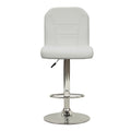 Bar Stool In Black Faux Leather White Faux Leather