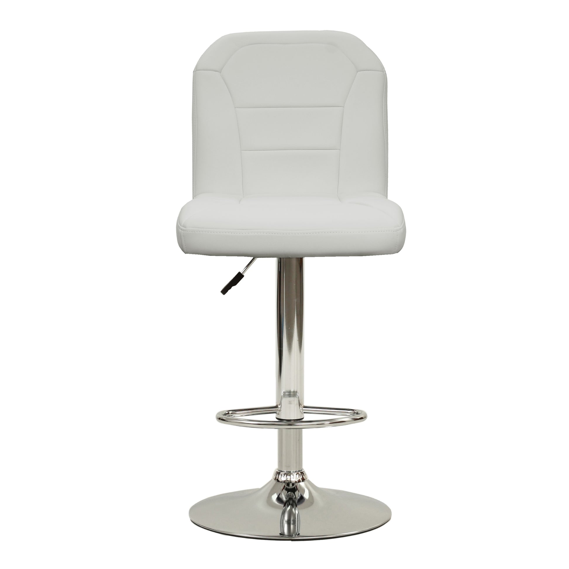 Bar Stool In Black Faux Leather White Faux Leather