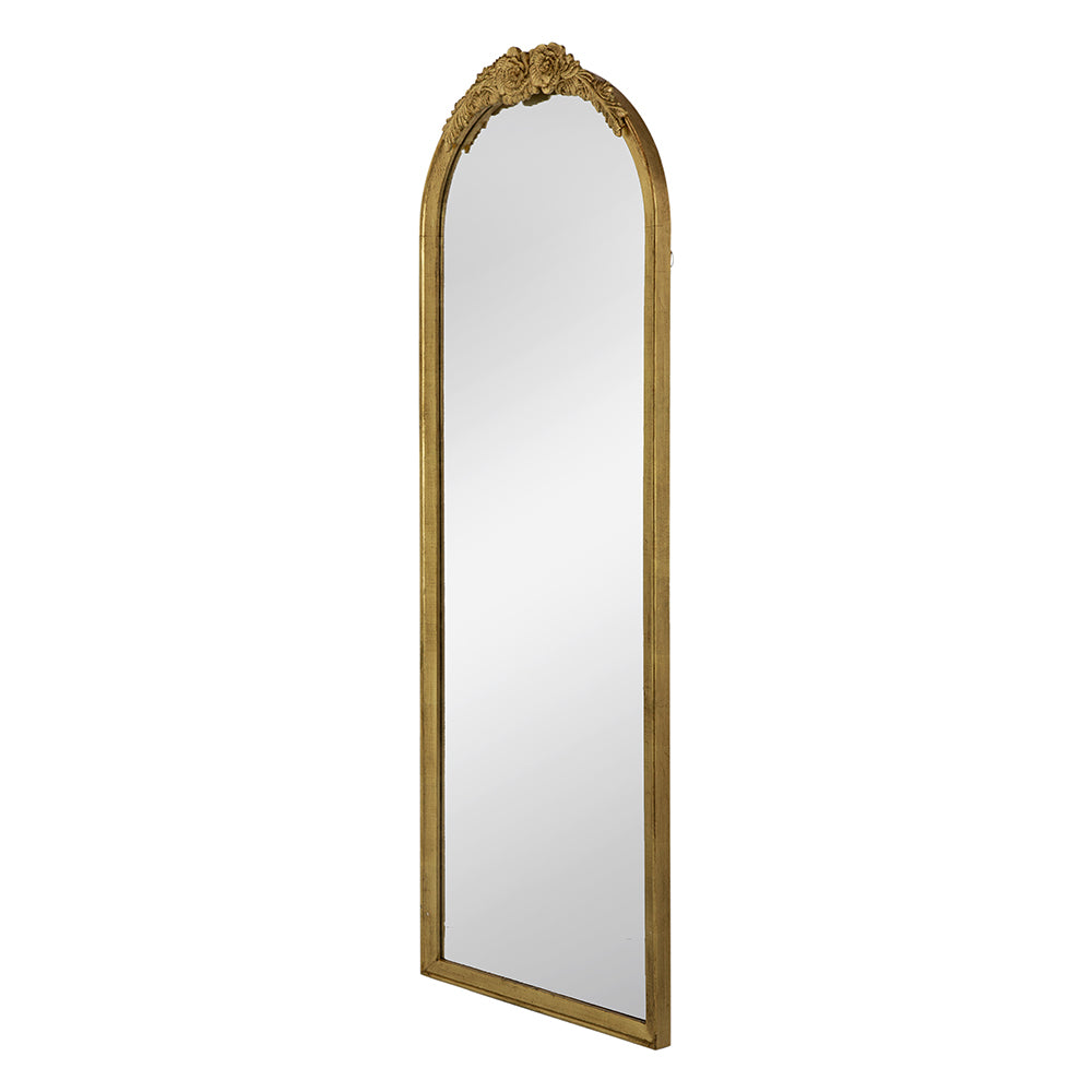 28"x53" Wood Floor Mirror, Full Body Mirror Dressing gold-wood+glass