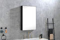 Aluminum, x Inches, Bathroom Medicine Cabinet with matt black-aluminium