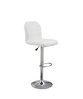 Bar Stool In Black Faux Leather White Faux Leather