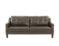 Sofa Set 2Pc Set In Black Faux Leather Gray Faux Leather