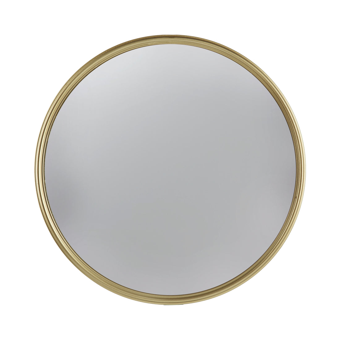 D11" Gold Round Mirror, Circle Mirror with Iron Frame gold-metal & wood