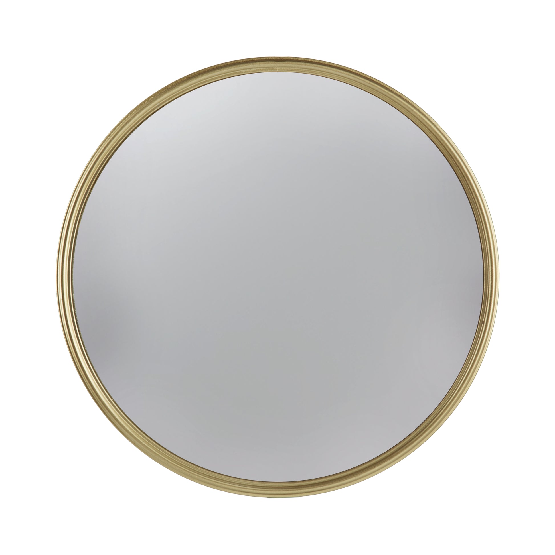 D15" Gold Round Mirror, Circle Mirror with Iron Frame gold-metal & wood