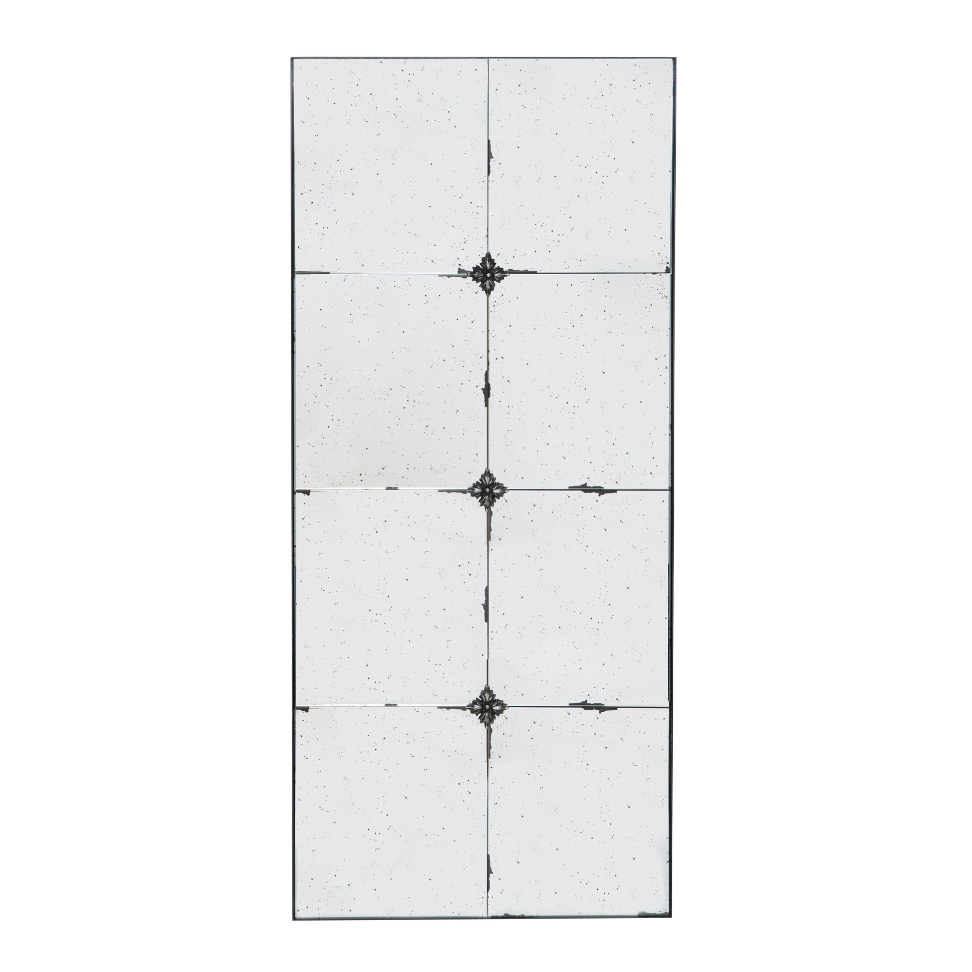 21X47" Traditional Decor Style Rectangle Antique Glass Wall Mirror, Wall Decor For For Bathroom Entryway Console Lean Against Wall Black Mdf Glass