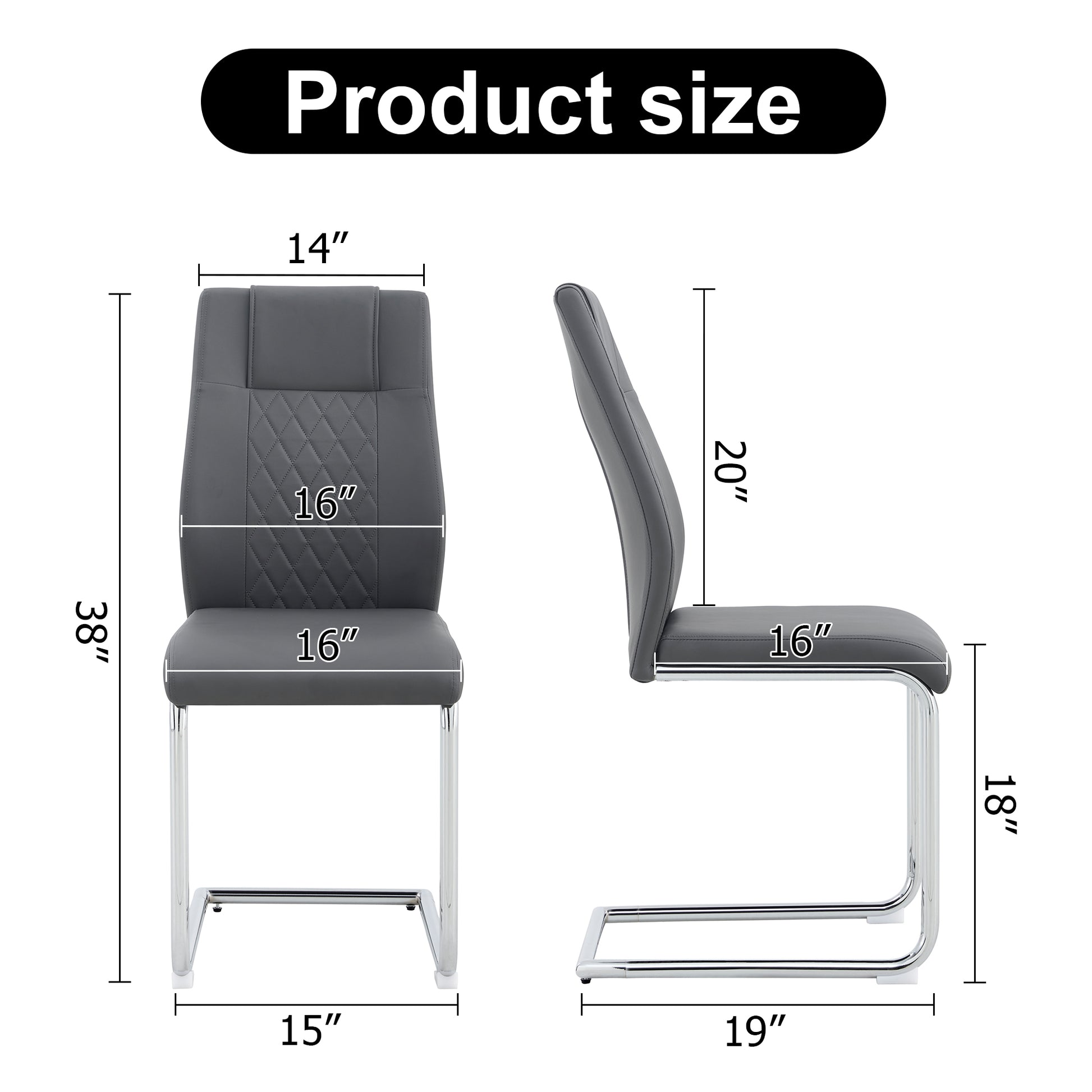 Glass Dining Table, Dining Chair Set, 4 Grey Dining Chairs, And 1 Dining Table. Table Size 51 "W X 31.5" D X 30 "H Grey Foam Pu