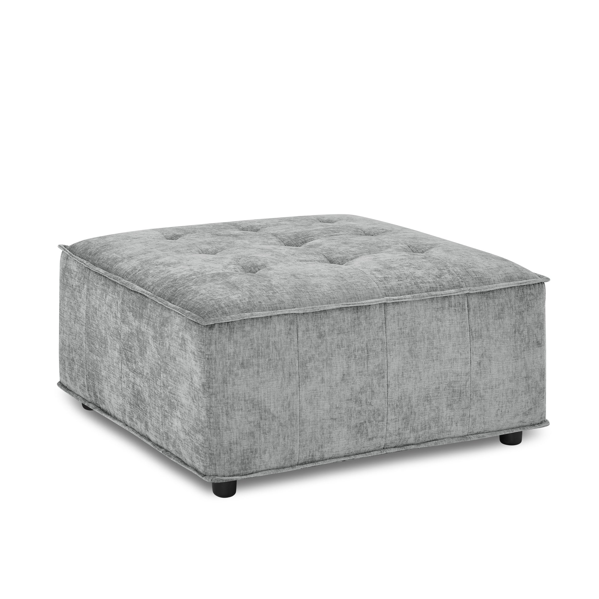 L Shape Modular Sectional Sofa, Diy Combination, Chenille Grey Chenille Wood Tight Back Eucalyptus Square Arms Foam Chenille 4 Seat