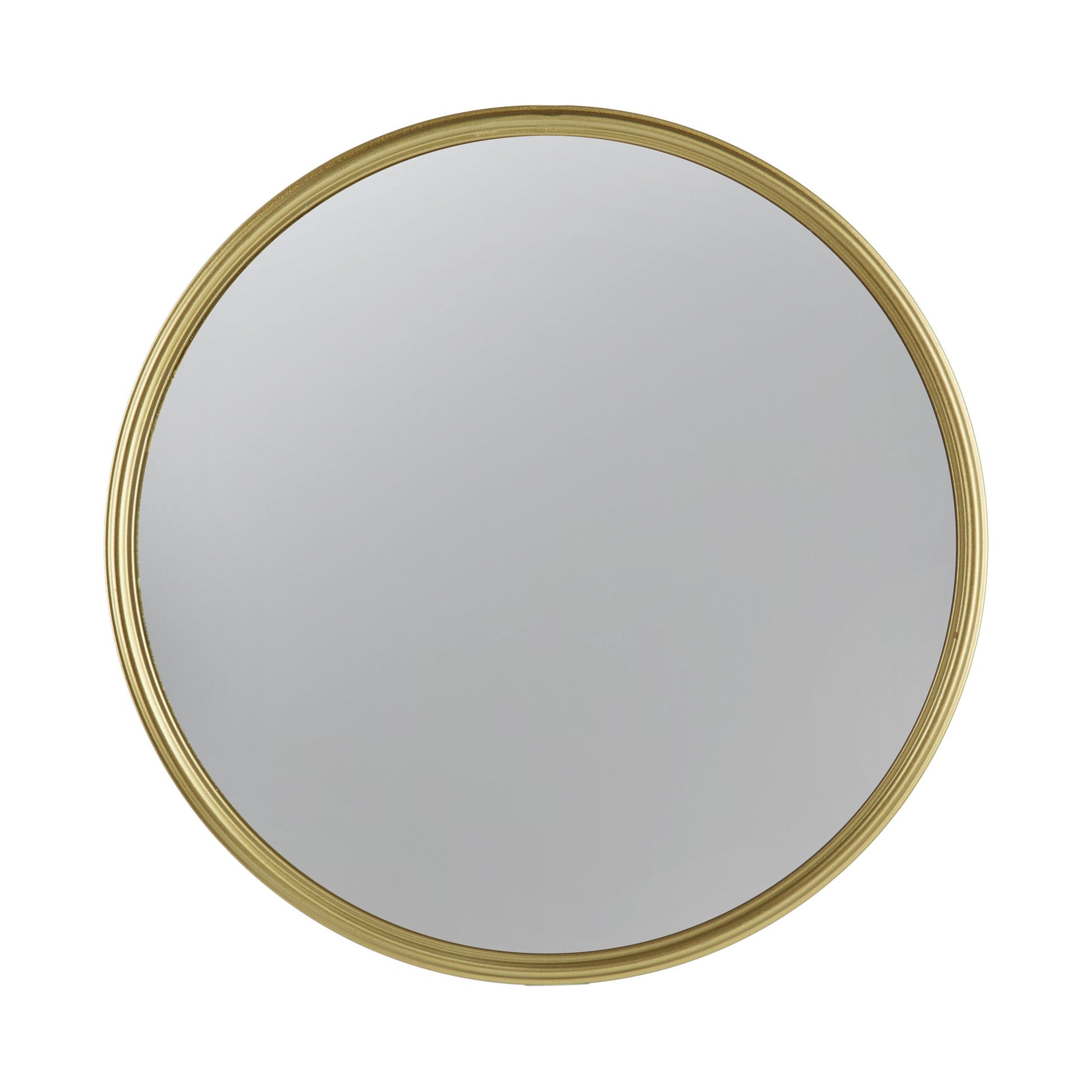 D11" Gold Round Mirror, Circle Mirror With Iron Frame For Living Room Bedroom Vanity Entryway Hallway Gold Metal & Wood