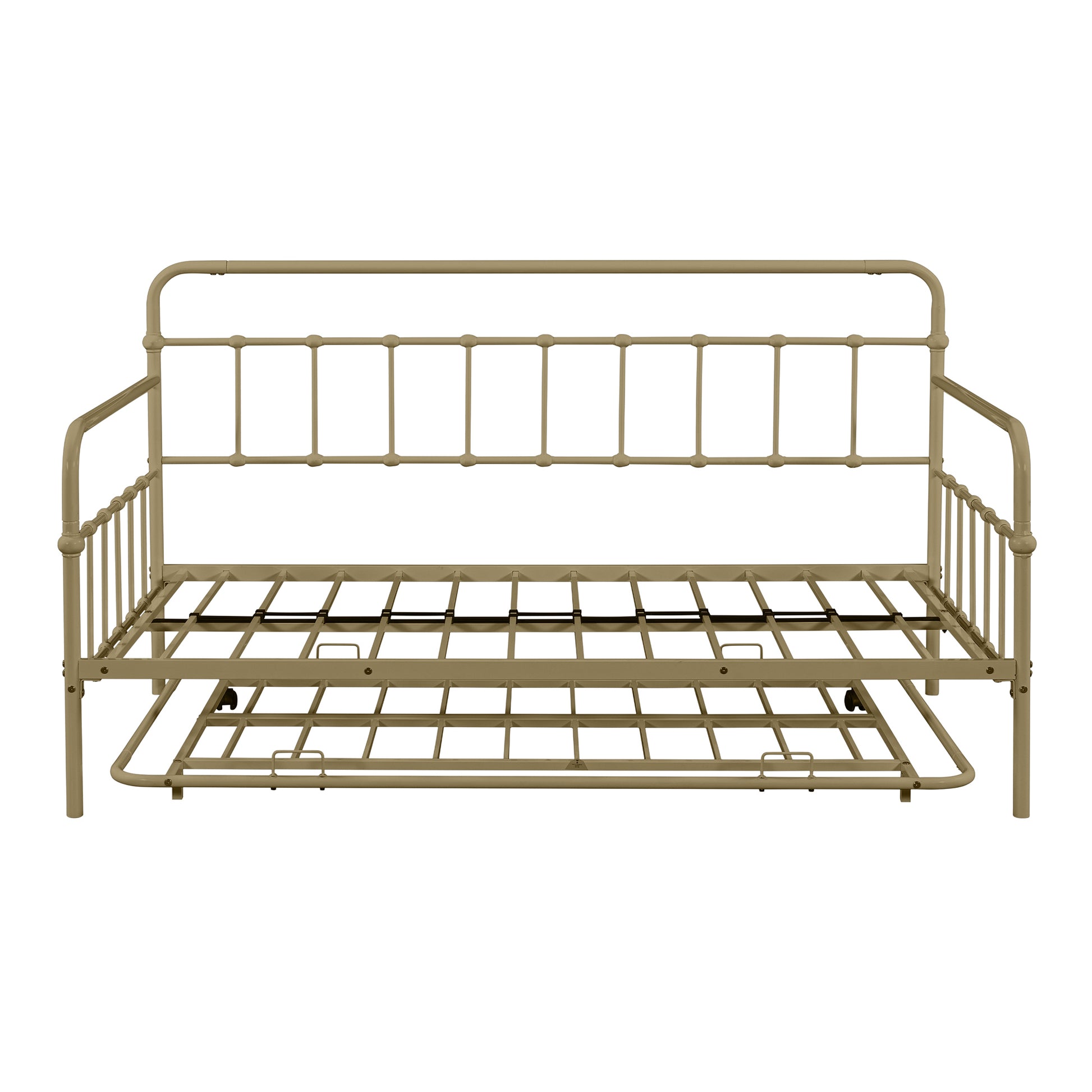 Metal Frame Daybed With Trundle Bronze Metal
