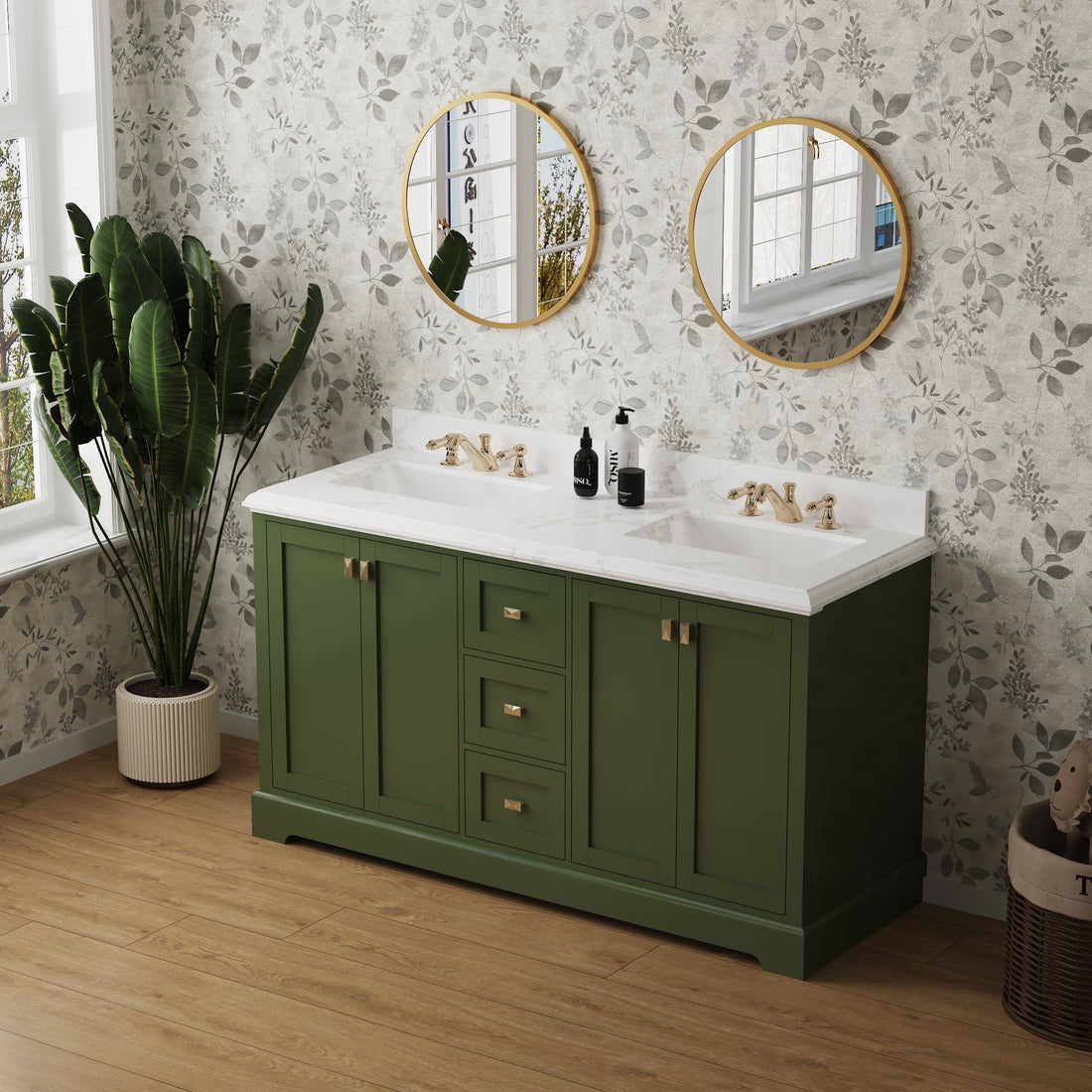 Vanity Sink Combo Featuring A Marble Countertop, Bathroom Sink Cabinet, And Home Decor Bathroom Vanities Fully Assembled Green 60 Inch Vanity With Sink 23V02 60Vg Antique Green Wood Solid Wood