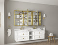 LED Lighted Bathroom Medicine Cabinet with Mirror gold-aluminium