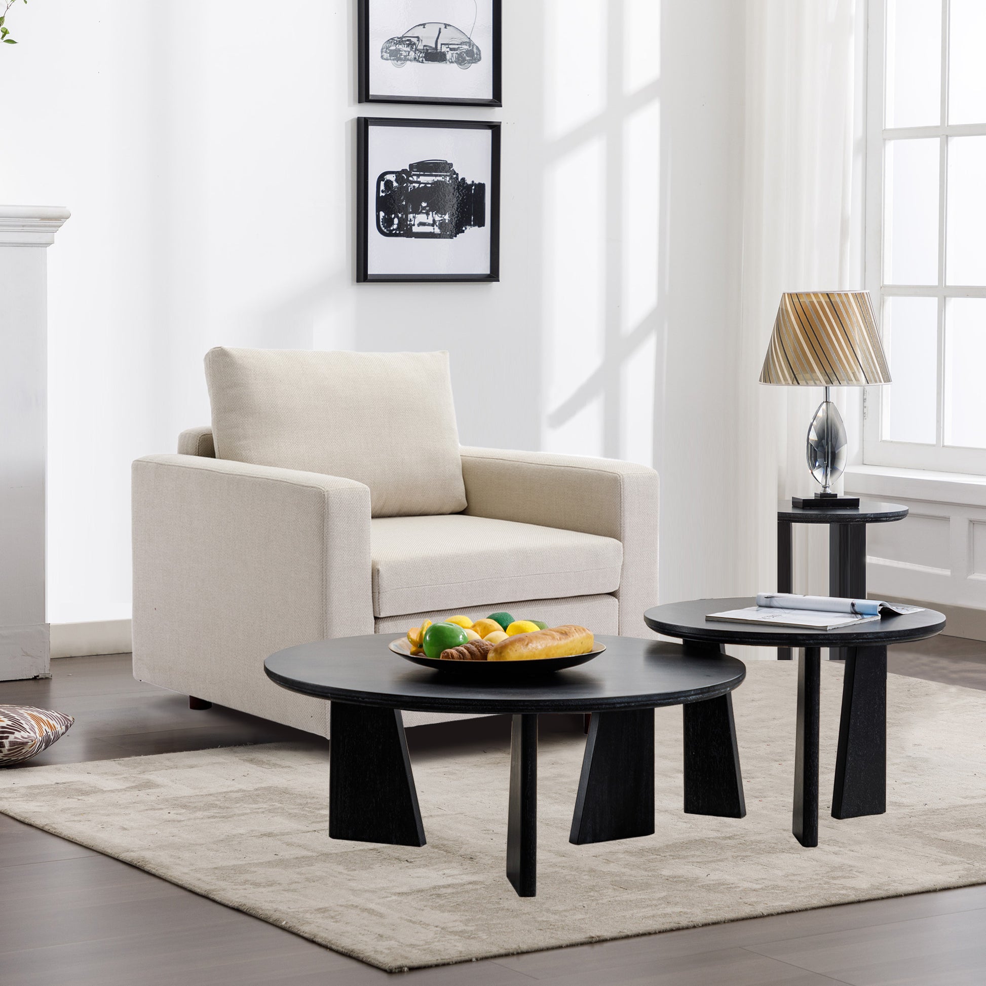 Single Seat Module Sofa Sectional Couch,Cushion Covers Non Removable And Non Washable,Cream Cream Linen Wood Primary Living Space Soft Cushion Back Modern Rubberwood Square Arms Foam Linen 1 Seat