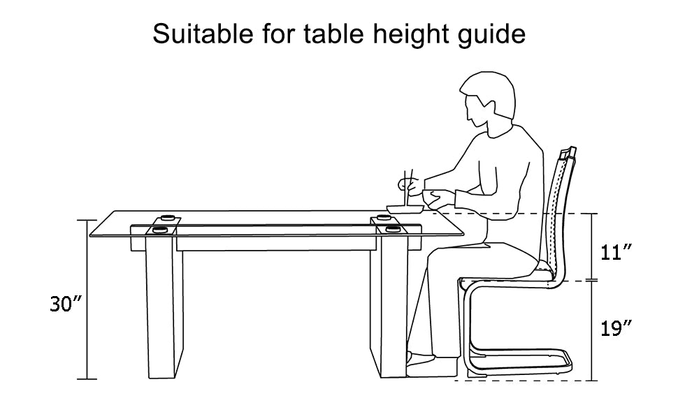 Large Modern Simple Rectangular Glass Table, Which Can Accommodate 6 8 People, Equipped With 0.4 Inch Tempered Glass Table Top And Large Mdf Table Legs, Used For Kitchen, Dining Room, Living