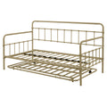Metal Frame Daybed With Trundle Bronze Metal