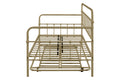 Metal Frame Daybed With Trundle Bronze Metal