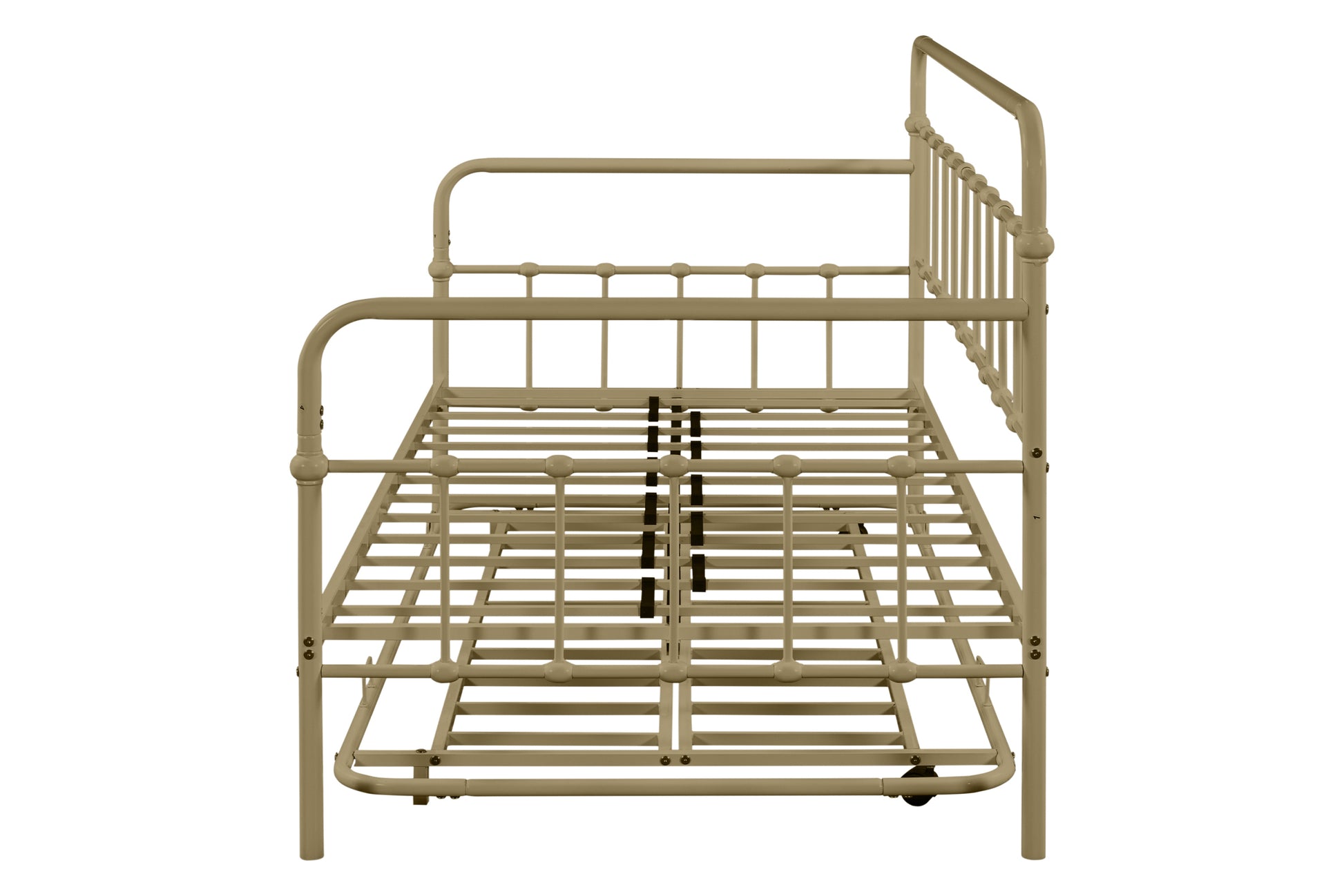 Metal Frame Daybed With Trundle Bronze Metal