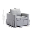 Single Seat Module Sofa Sectional Couch Seat Cushion And Back Cushion Removable And Washable,Light Grey Light Grey Wood Primary Living Space Soft Cushion Back Modern Rubberwood Square Arms Foam Linen 1 Seat