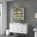 LED Lighted Bathroom Medicine Cabinet with Mirror gold-aluminium