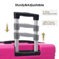 Hardshell Luggage Sets 3 Pcs Spinner Suitcase With Tsa Lock Lightweight 20''24''28'' Pink Abs