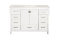 Vanity Sink Combo Featuring A Marble Countertop, Bathroom Sink Cabinet, And Home Decor Bathroom Vanities Fully Assembled White 48 Inch Vanity With Sink 23V03 48Wh White Wood Solid Wood