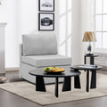 Modern Fabric Linen Middle Module For Modular Sofa Sectional Sofa Couch Accent Armless Chair, Cushion Covers Removable And Washable,Light Grey Light Grey Wood Primary Living Space Soft Cushion Back Modern Rubberwood Armless Foam Linen 1 Seat