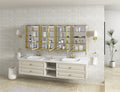 LED Lighted Bathroom Medicine Cabinet with Mirror gold-aluminium
