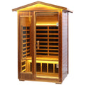 Two Person Far Infrared Outdoor Sauna Natural Wood Solid Wood