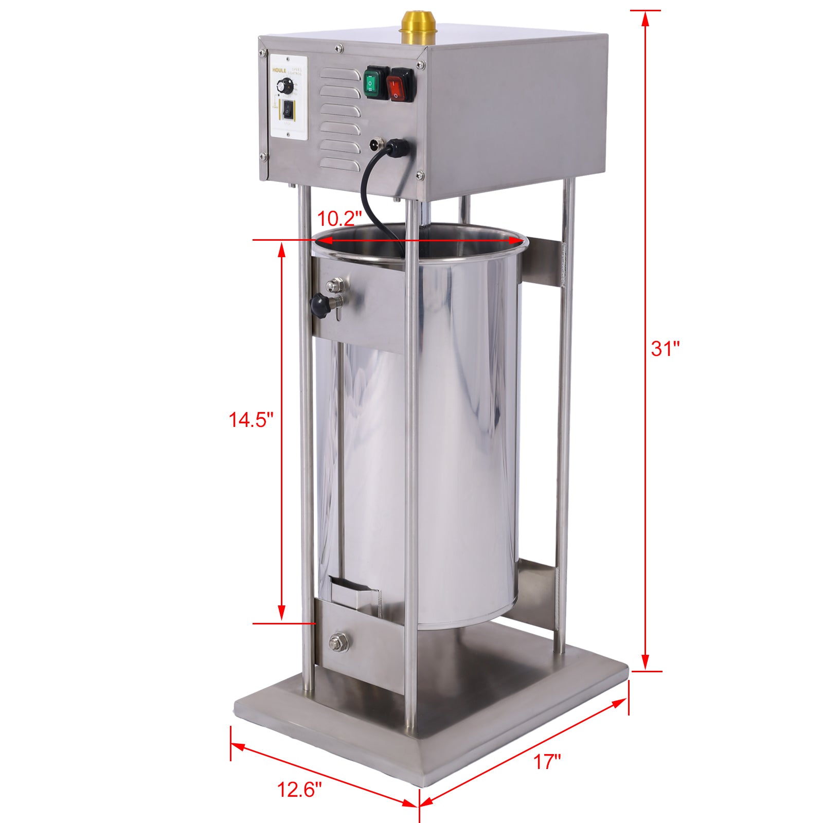 Electric Sausage Filler 20L Sausage Maker Stainless Steel Sausage Stuffer 110V 250W Sausage Ssteel Stuffing Tubestuffer Silver Stainless Steel