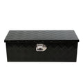 30 Inch Heavy Duty Black Aluminum 5 Bar Tread Tool Long Box Truck Pickup Trailer Toolbox Underbody Storage Lock Ke 30.1