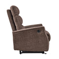 Hot Selling For 10 Years ,Recliner Chair With Power Function Easy Control Big Stocksrecliner Single Chair For Living Roombed Room Brown Soft Foam Fabric