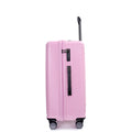 3 Piece Luggage Sets Pc Abs Lightweight Suitcase With Two Hooks, 360 Double Spinner Wheels, Tsa Lock, 21 25 29 Pink Pink Abs Pc