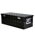 30 Inch Heavy Duty Black Aluminum 5 Bar Tread Tool Long Box Truck Pickup Trailer Toolbox Underbody Storage Lock Ke 30.1