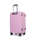 3 Piece Luggage Sets Pc Abs Lightweight Suitcase With Two Hooks, 360 Double Spinner Wheels, Tsa Lock, 21 25 29 Pink Pink Abs Pc