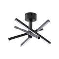 Led Semi Flush Mount Ceiling Lamp Black Modern Aluminium Iron