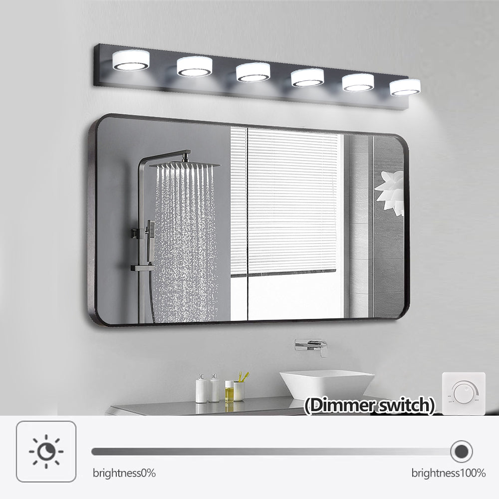 Same As W1340110595 L2010 Led Modern Black 6 Light Vanity Lights Fixtures Over Mirror Bath Wall Lighting Black Acrylic,Iron