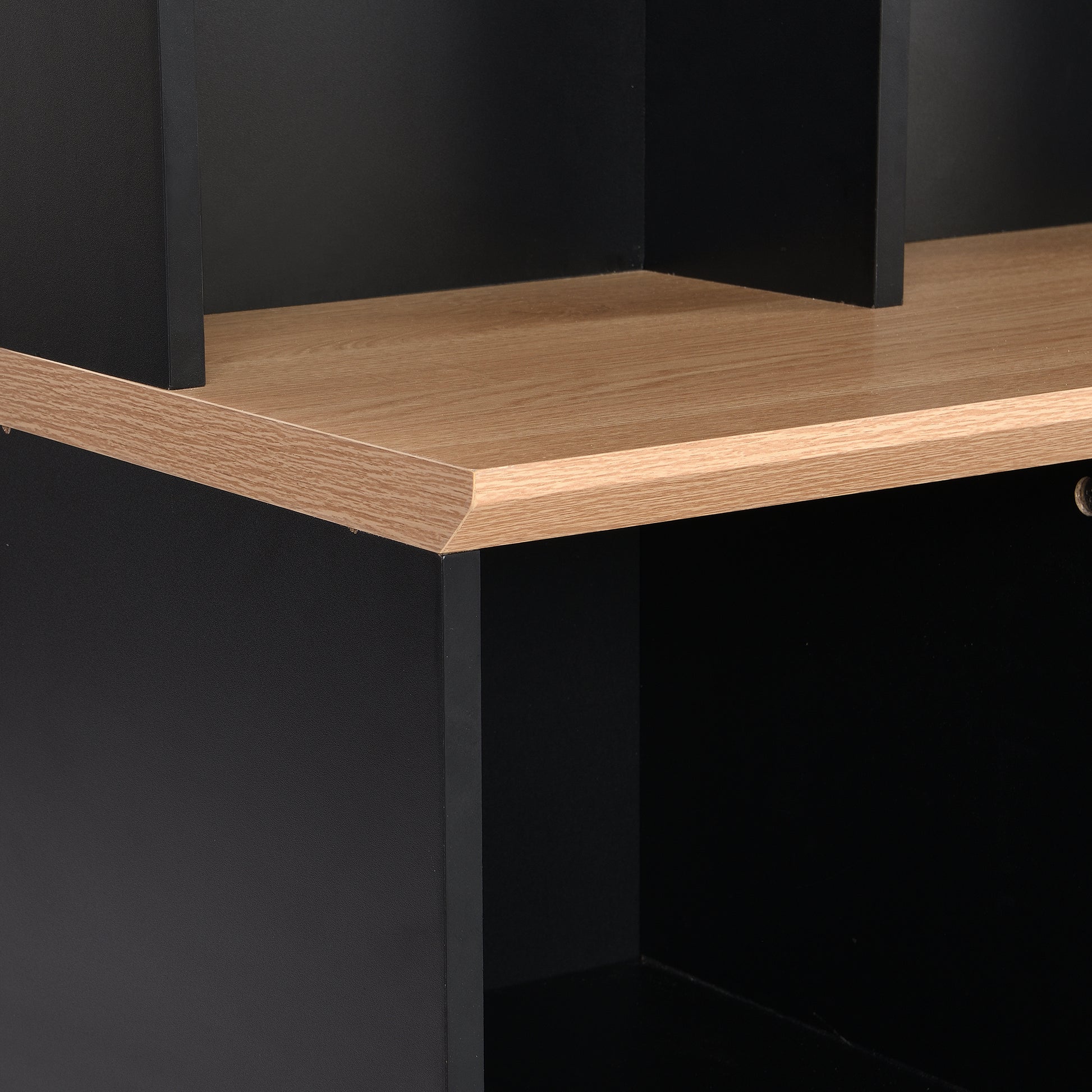 Wide Design Hall Tree With Storage Bench, Minimalist Shoe Cabinet With Cube Storage & Shelves, Multifunctional Coat Rack With 8 Hooks For Entryways, Mudroom, Black Black Primary Living Space Particle Board