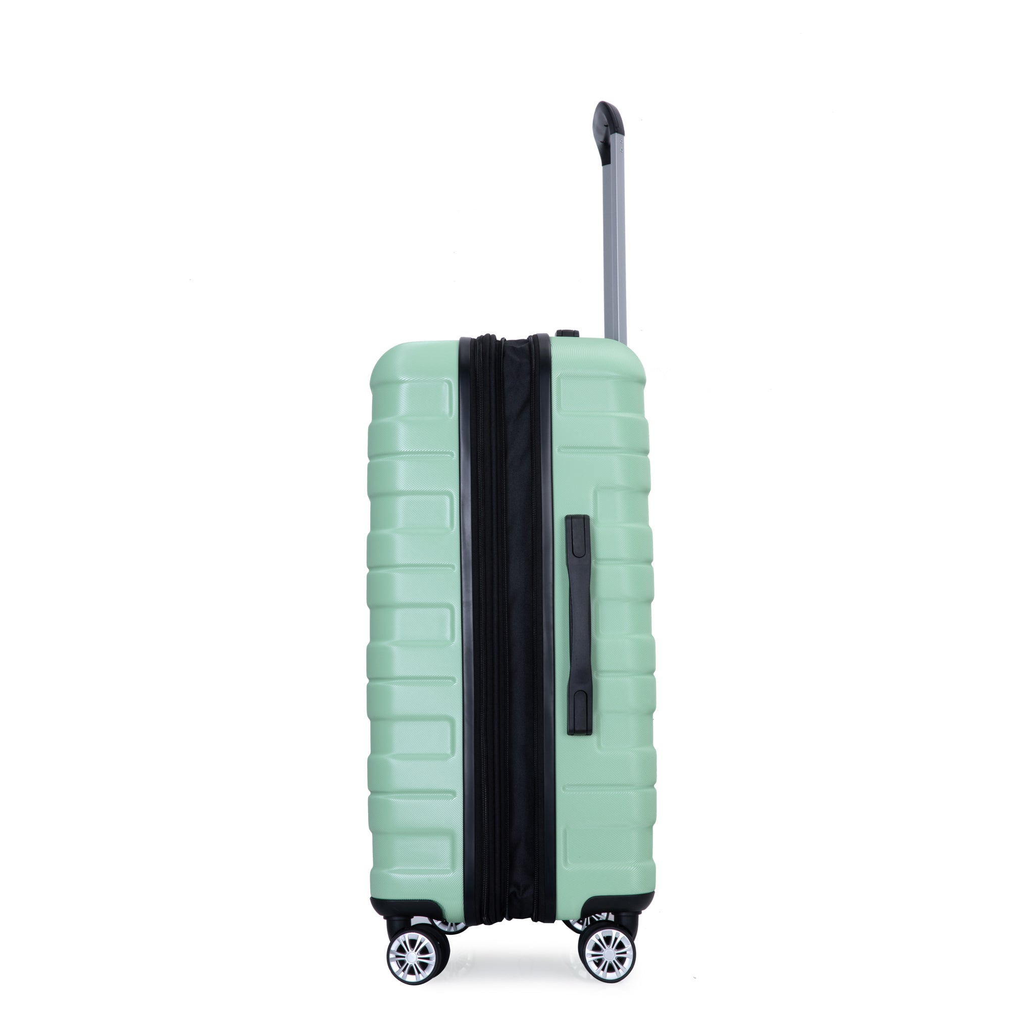 3 Piece Luggage Sets PC Lightweight & Durable light green-pc