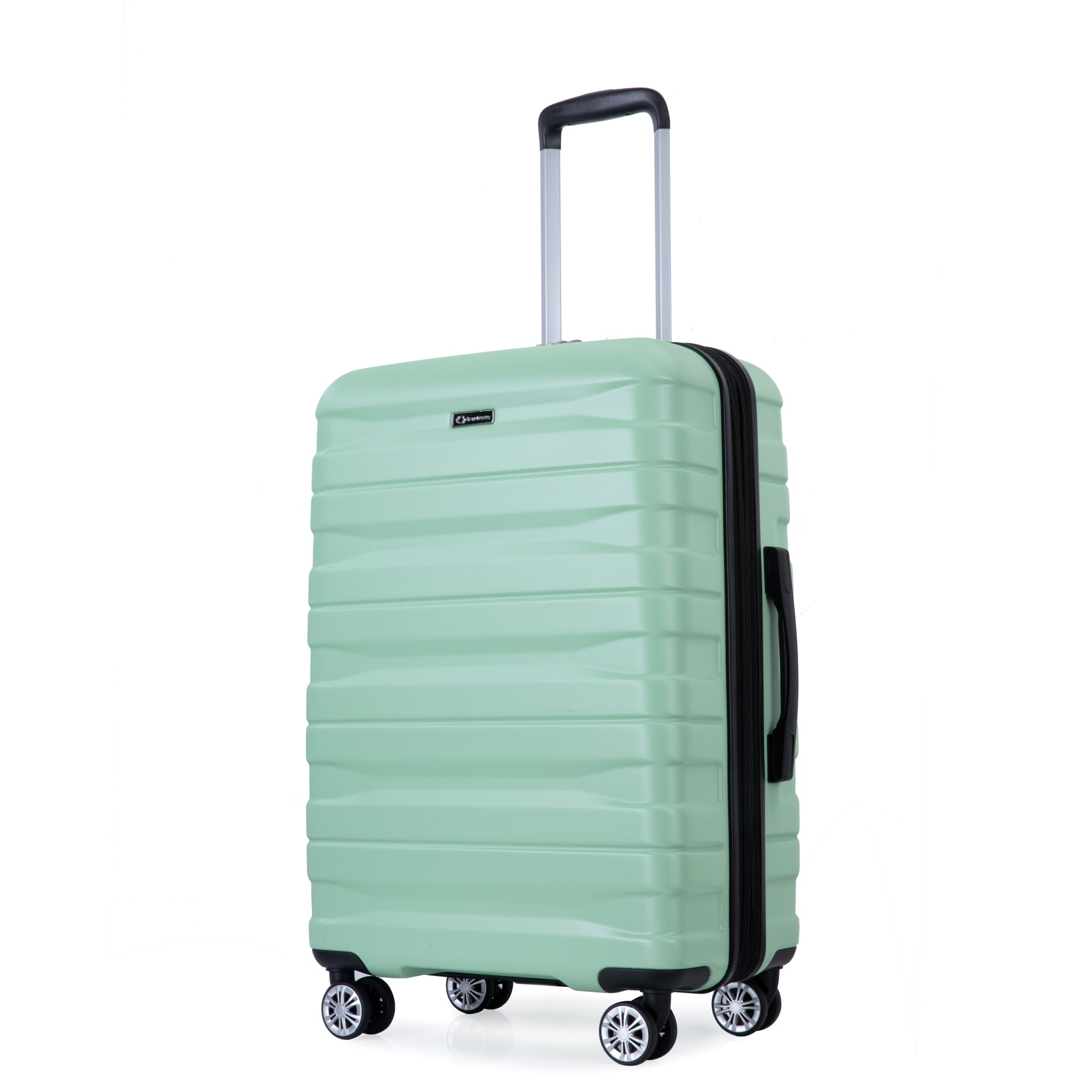 3 Piece Luggage Sets PC Lightweight & Durable light green-pc
