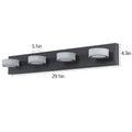 Led Modern Black 4 Light Vanity Lights Fixtures Over Mirror Bath Wall Lighting Black Modern Acrylic Iron