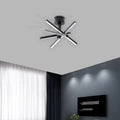 Led Semi Flush Mount Ceiling Lamp Black Modern Aluminium Iron