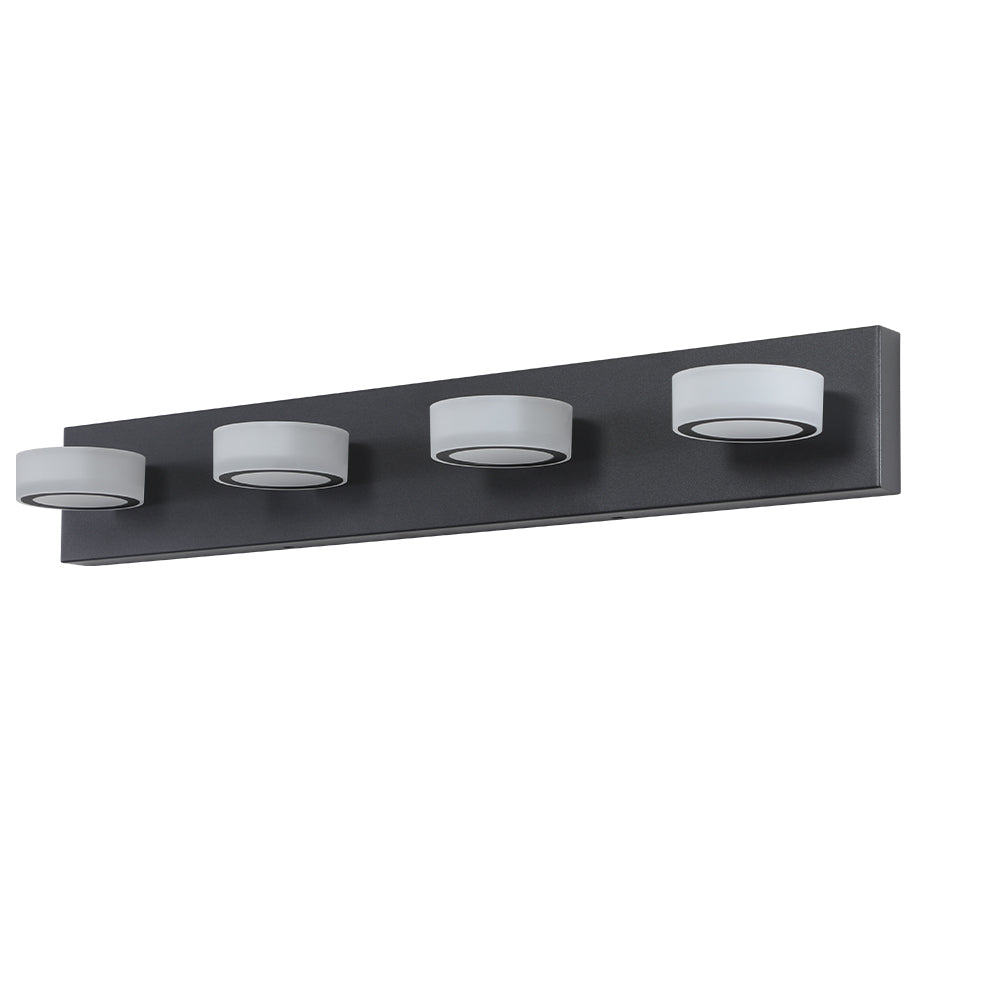 Led Modern Black 4 Light Vanity Lights Fixtures Over Mirror Bath Wall Lighting Black Modern Acrylic Iron