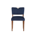 Bryson Navy Blue Velvet Dining Chair Set Of 2 Navy Blue Foam Solid Wood