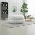 Coolmore Bean Bag Chair, Floor Sofa With Handle,Accent Sofa Chair With Ottoman For Gaming Reading Relaxing White White Foam Plush