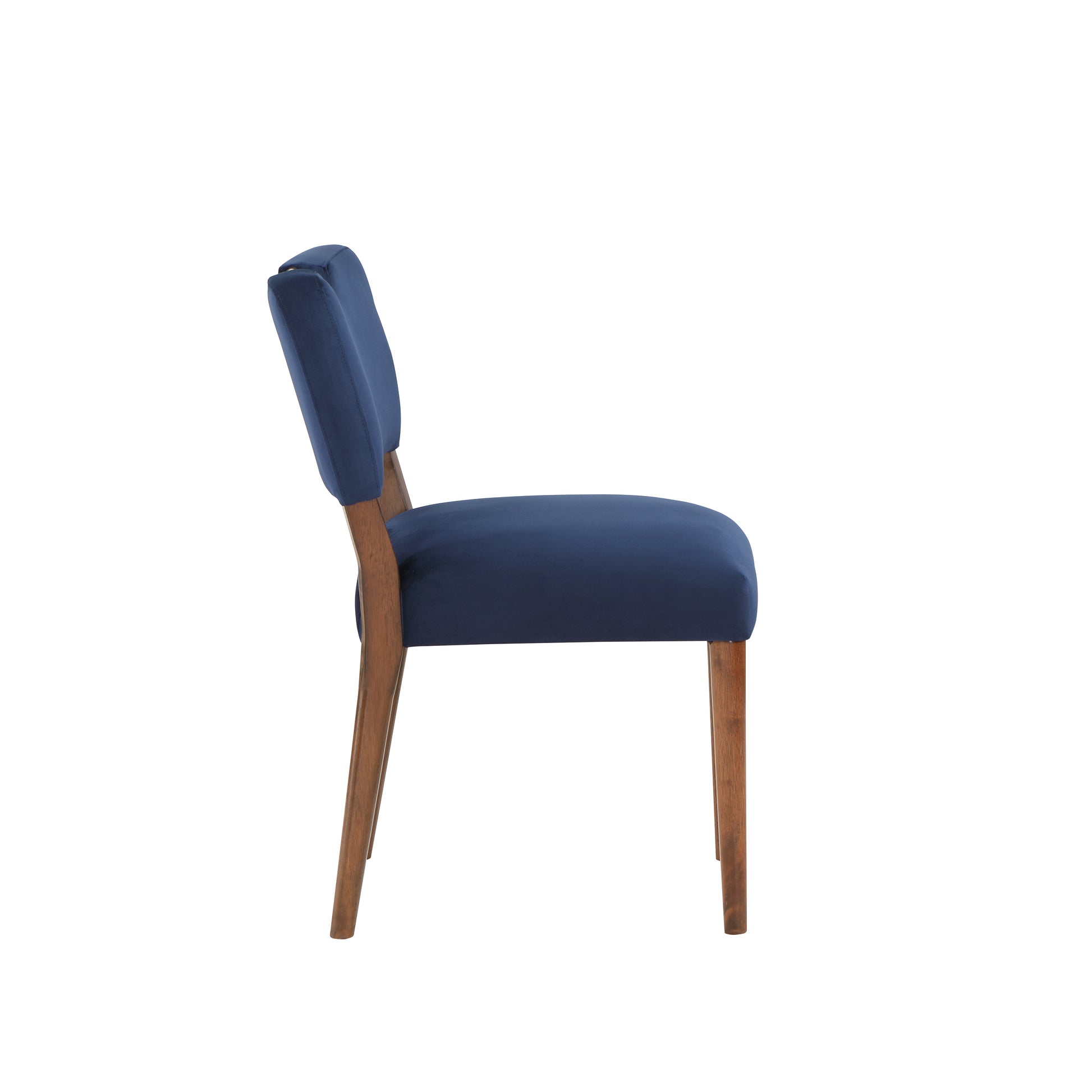 Bryson Navy Blue Velvet Dining Chair Set Of 2 Navy Blue Foam Solid Wood