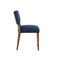 Bryson Navy Blue Velvet Dining Chair Set Of 2 Navy Blue Foam Solid Wood