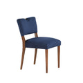 Bryson Navy Blue Velvet Dining Chair Set Of 2 Navy Blue Foam Solid Wood