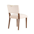 Bryson Sea Oat Velvet Dining Chair Set Of 2 Beige Foam Solid Wood